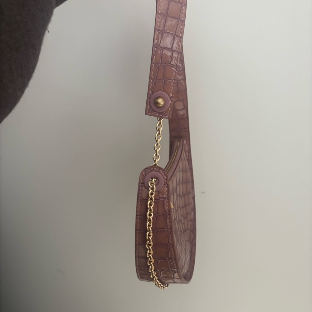 Cult Gaia Croc-Embossed Mauve Shoulder Bag (New With Tags) - Picture 6 of 10